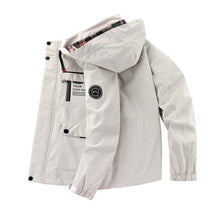 Mid-Length Hooded Outdoor Windbreaker Jacket