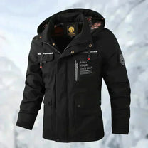 Mid-Length Hooded Outdoor Windbreaker Jacket