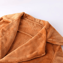 Mid-Length Plush Winter Coat With Lapel Collar And Pockets