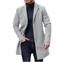 Mid-Length Tailored Wool Blend Overcoat