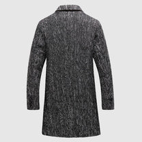 Mid-Length Tailored Wool Coat With Notched Lapel