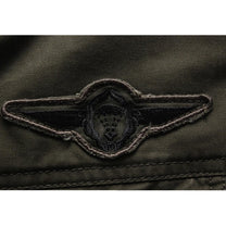 Military-Inspired Stand-Up Collar Jacket
