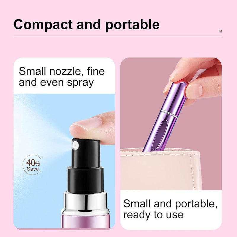 Mini Refillable Perfume Atomiser Bottles 5ml, 4-Pack