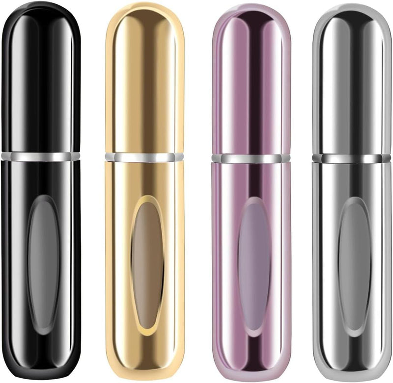Mini Refillable Perfume Atomiser Bottles 5ml, 4-Pack