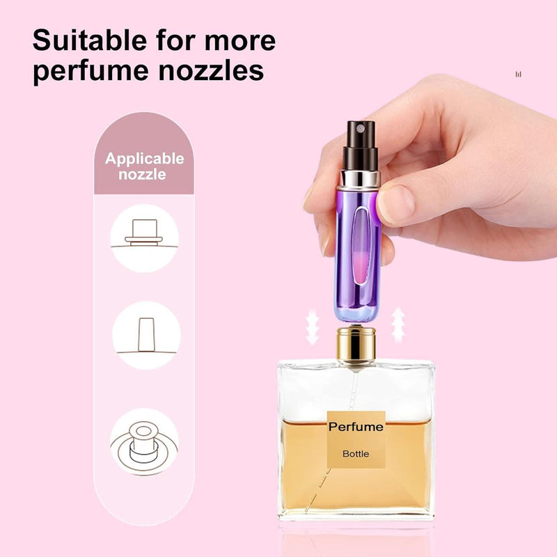 Mini Refillable Perfume Atomiser Bottles 5ml, 4-Pack