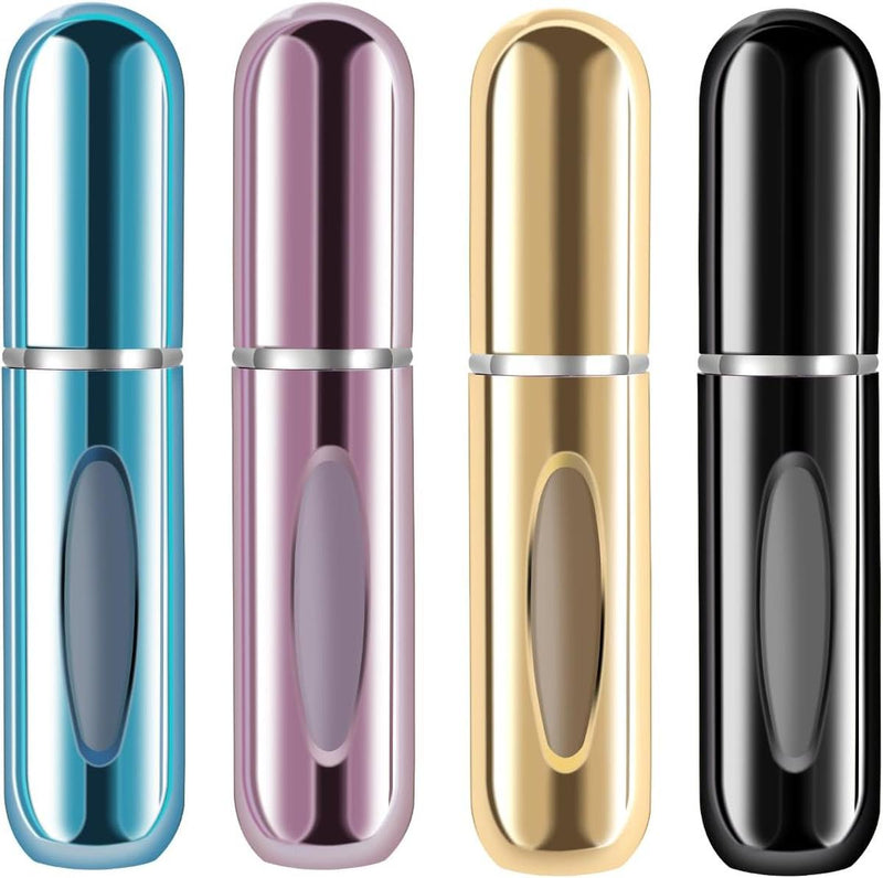 Mini Refillable Perfume Atomiser Bottles 5ml, 4-Pack