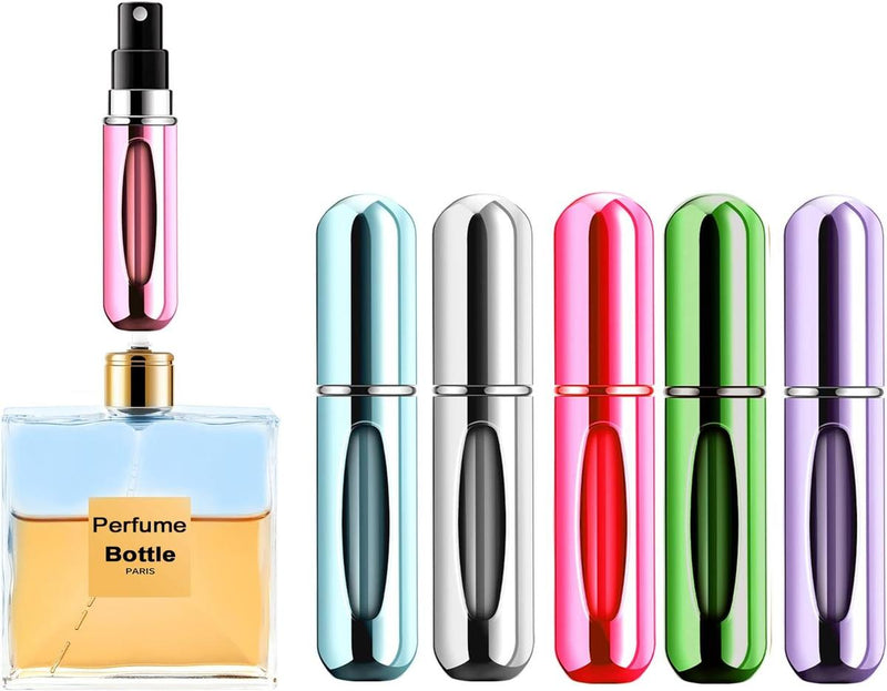 Mini Refillable Perfume Atomiser Bottles 5ml, 4-Pack