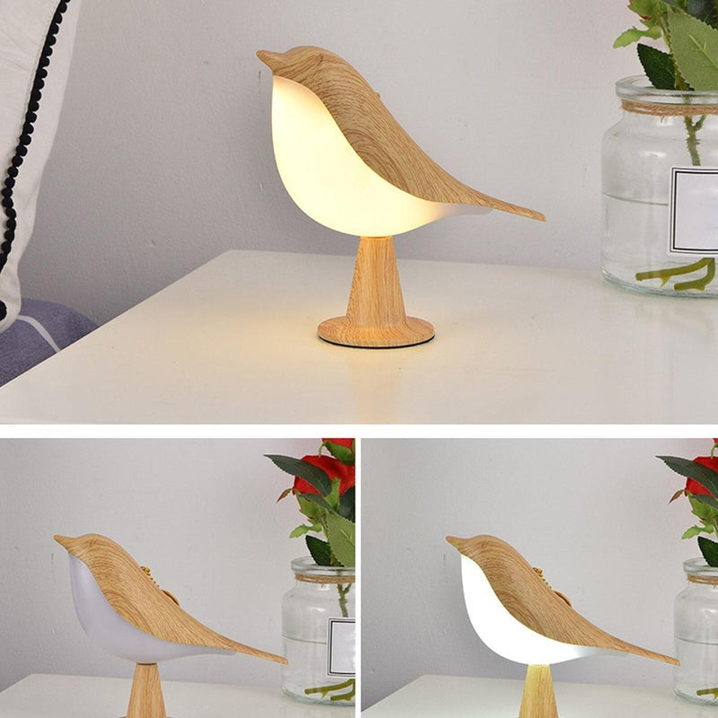 Minimalist Bird-Themed Table Lamp With LED Lighting