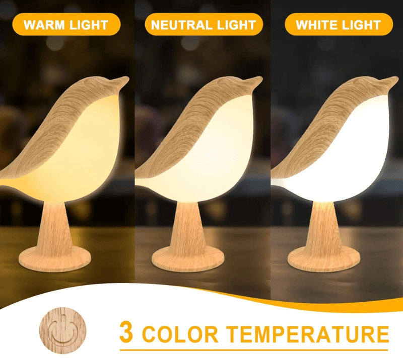 Minimalist Bird-Themed Table Lamp With LED Lighting