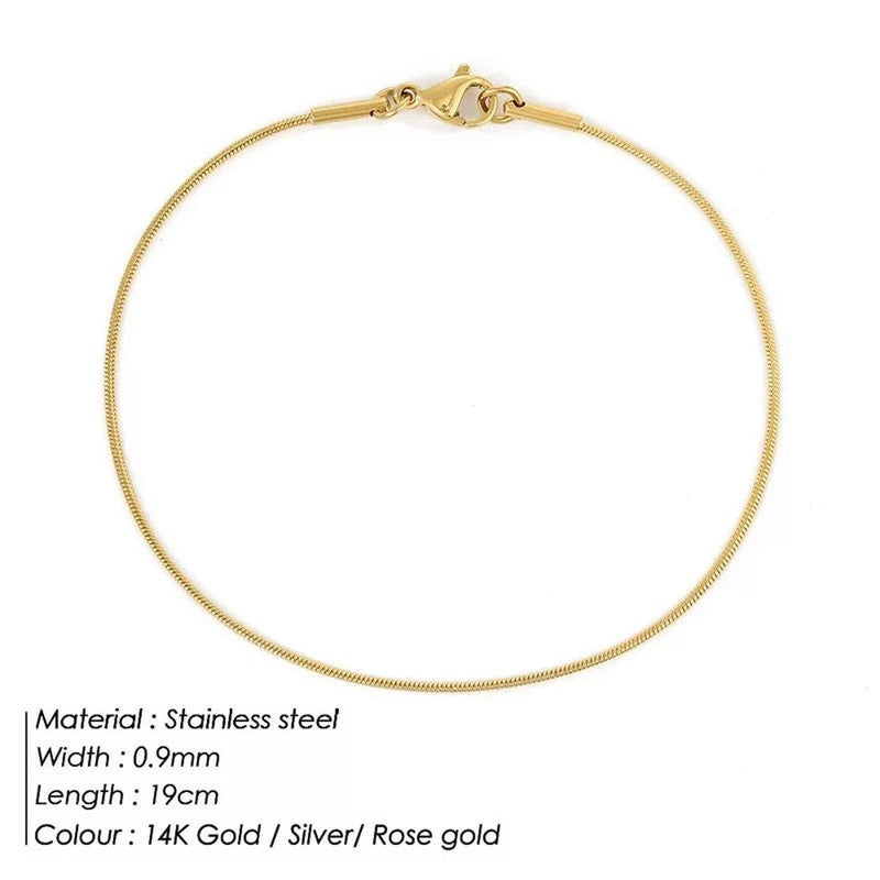 Minimalist Snake Clasp Bracelet