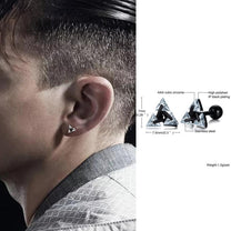 Minimalist Triangle Silver Stud Earrings