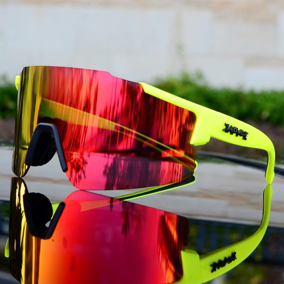 Mirrored Cycling Sunglasses With UV Protection