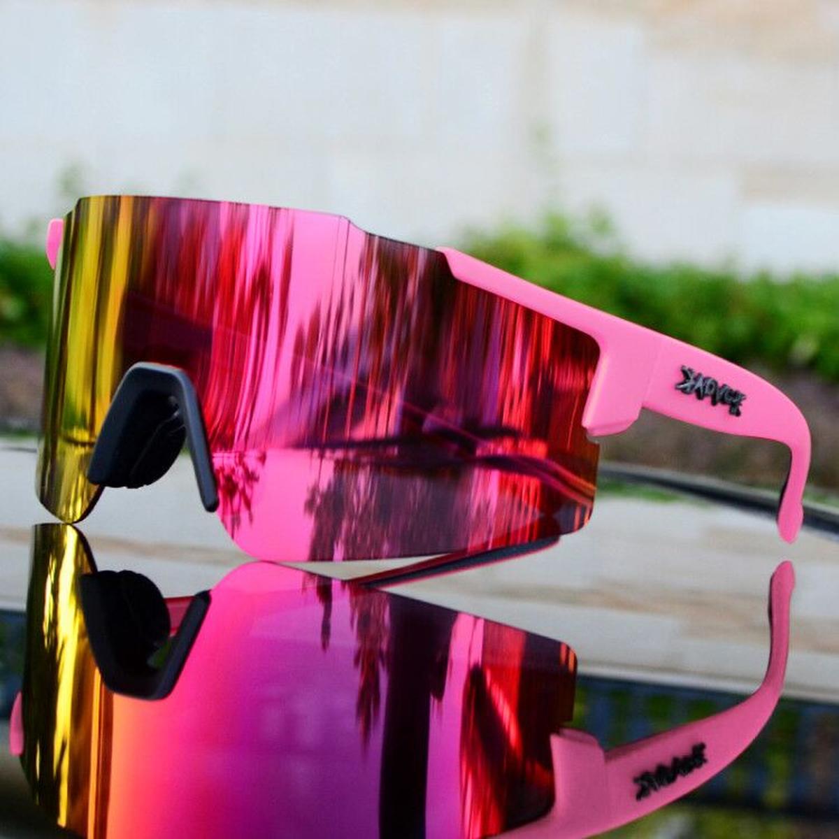 Mirrored Cycling Sunglasses With UV Protection