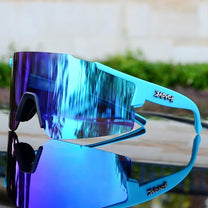 Mirrored Cycling Sunglasses With UV Protection