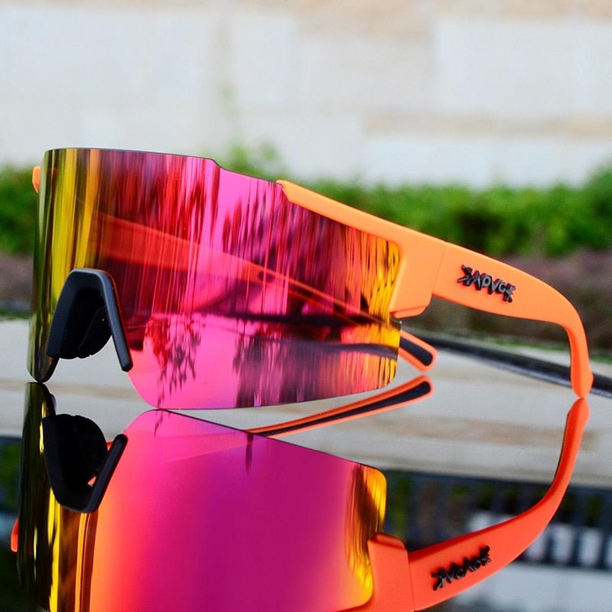 Mirrored Cycling Sunglasses With UV Protection