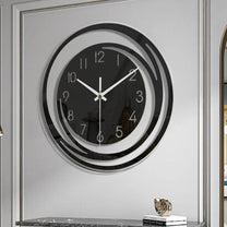 Modern Black Acrylic Wall Clock Scandinavian Design