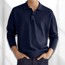 Modern Fit Long Sleeve Polo Shirt For Men