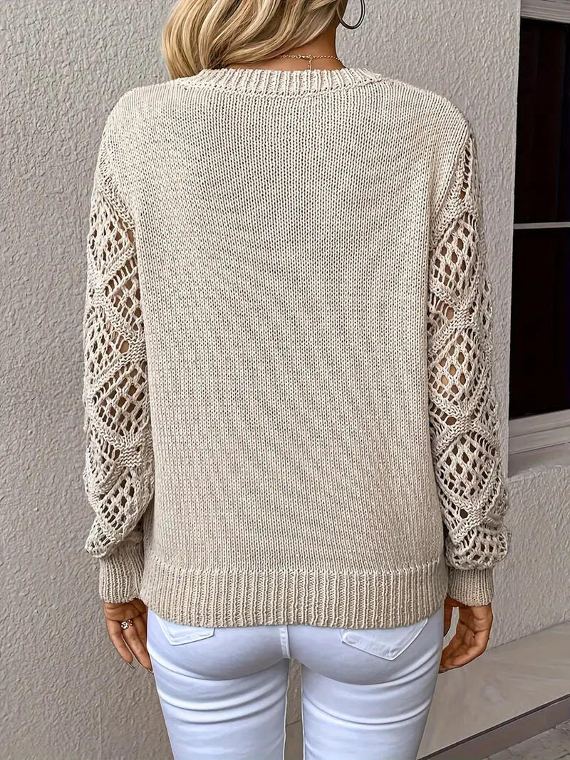 Modern Women&#39;s Knit Pullover For Autumn And Winter