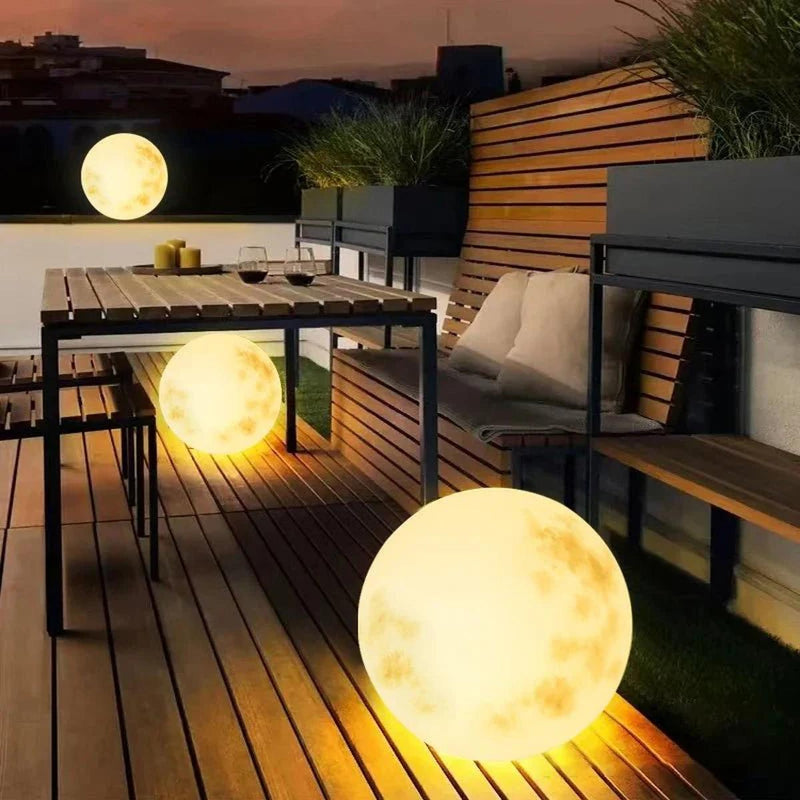 Moon-Inspired Outdoor LED Garden Lamp