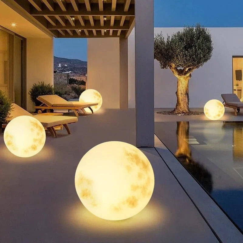 Moon-Inspired Outdoor LED Garden Lamp