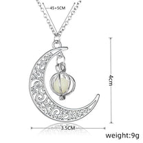 Moonstone Pendant Necklace Stainless Steel