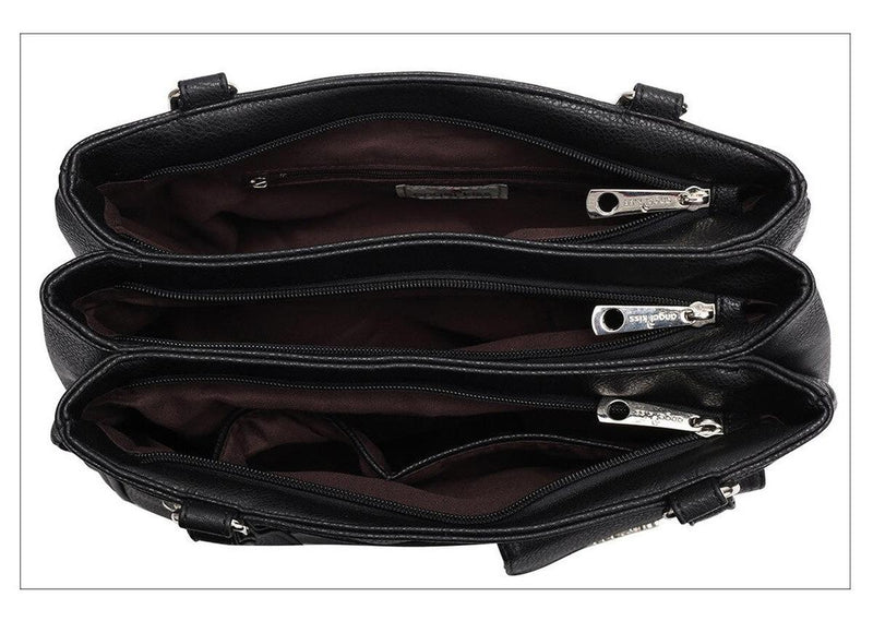 Multi-Compartment Women&#39;s Handbag With Adjustable Straps