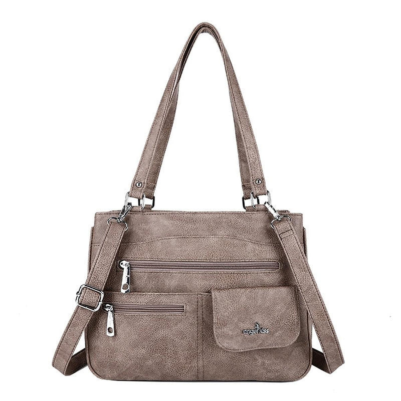 Multi-Compartment Women&#39;s Handbag With Adjustable Straps