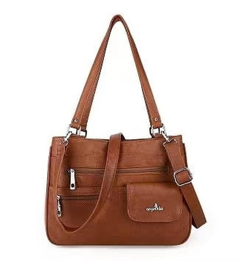 Multi-Compartment Women&#39;s Handbag With Adjustable Straps