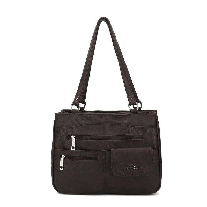 Multi-Compartment Women&#39;s Handbag With Adjustable Straps