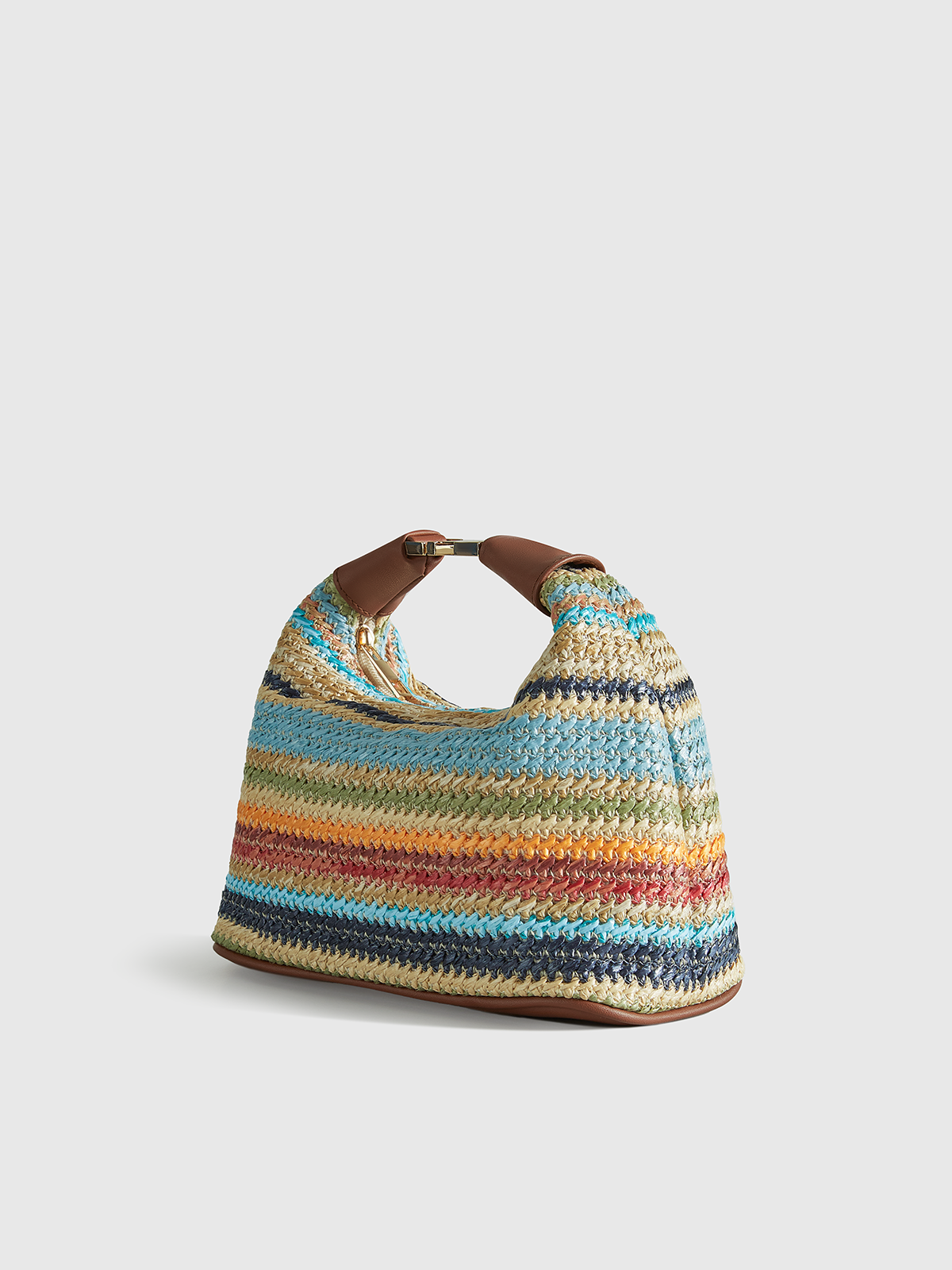 Multicolor Straw Handbag