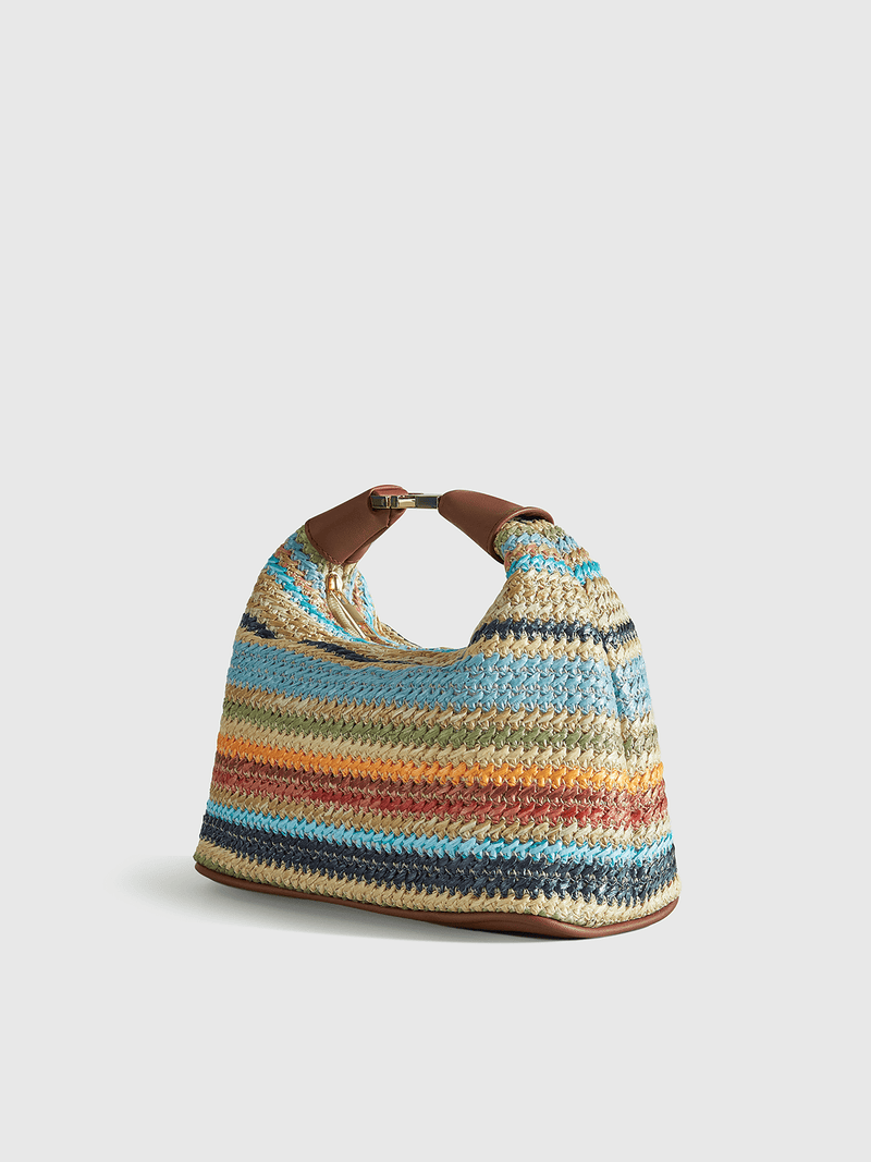 Multicolor Straw Handbag