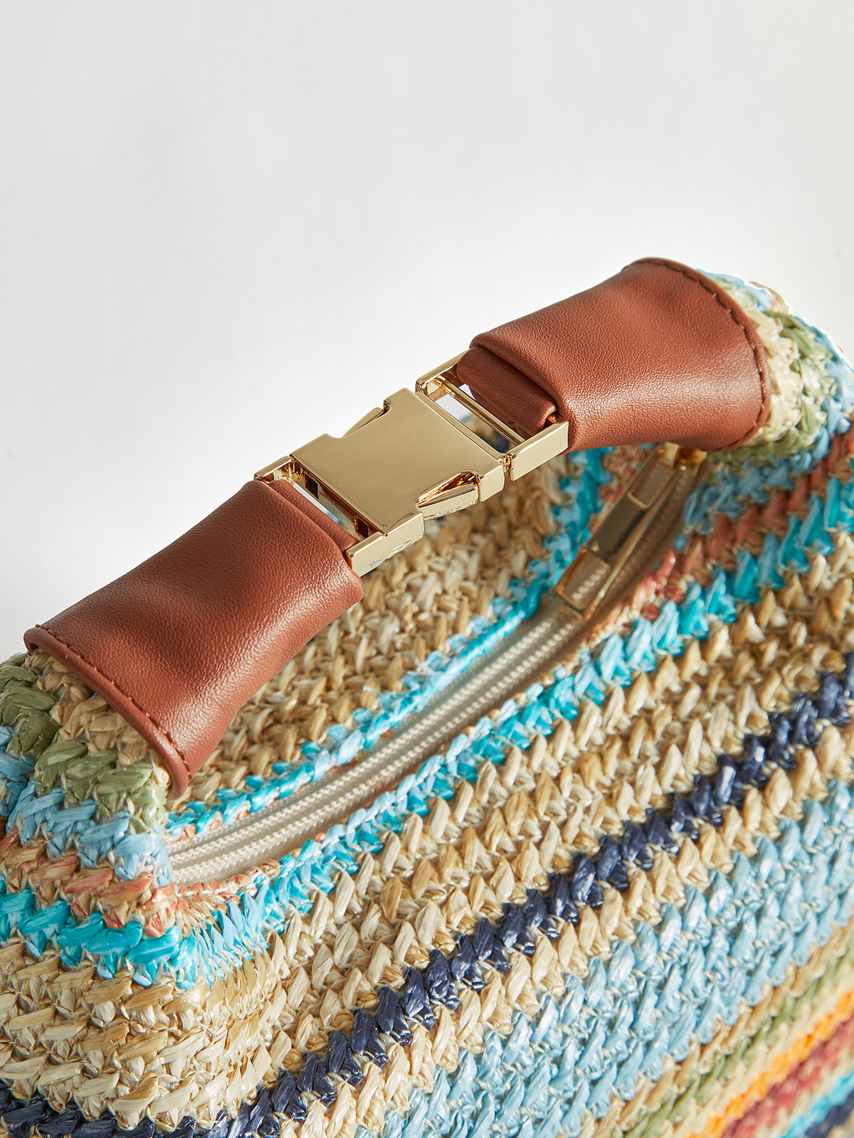Multicolor Straw Handbag