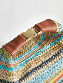 Multicolor Straw Handbag