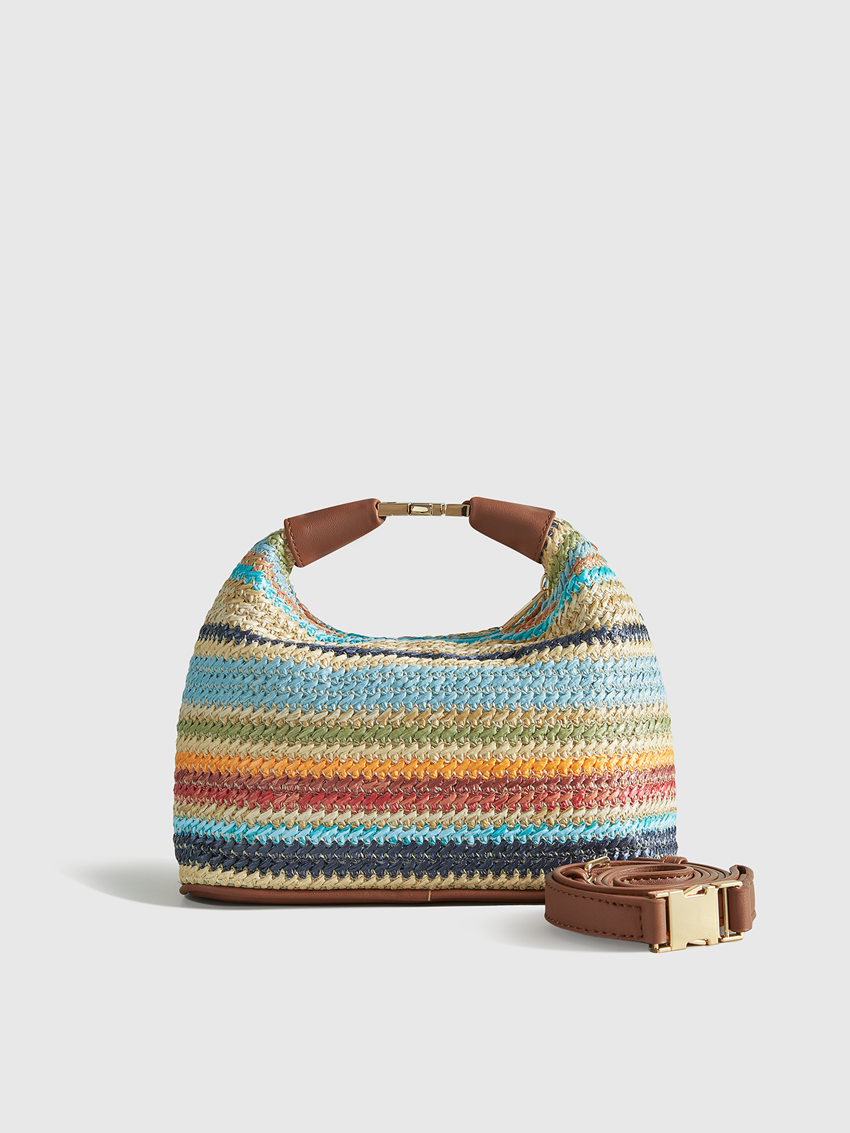 Multicolor Straw Handbag
