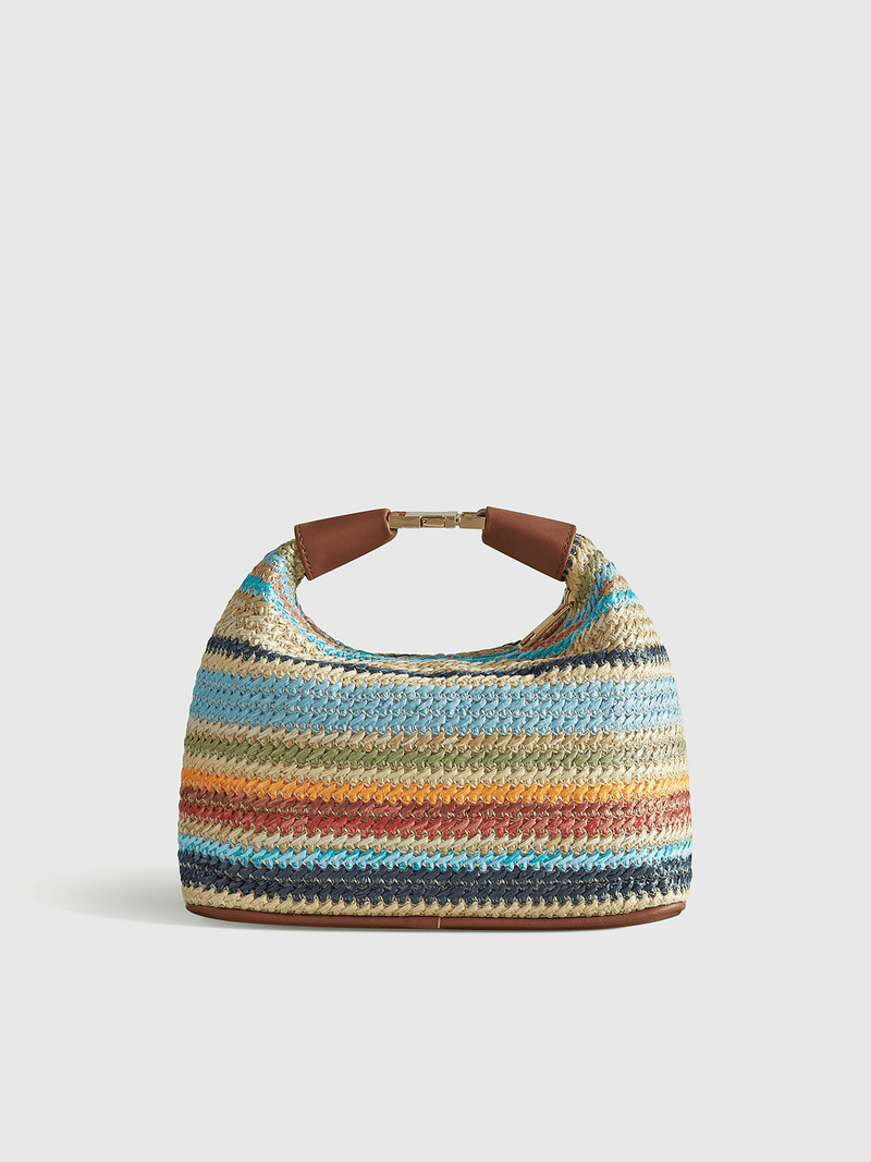 Multicolor Straw Handbag