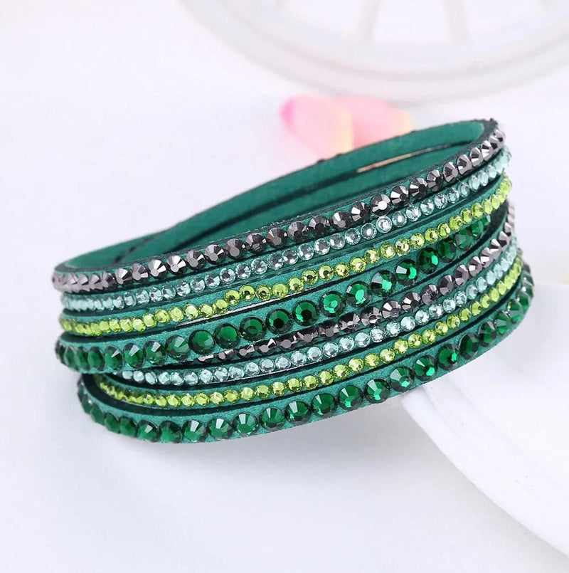 Multilayer Rhinestone Wrap Bracelet