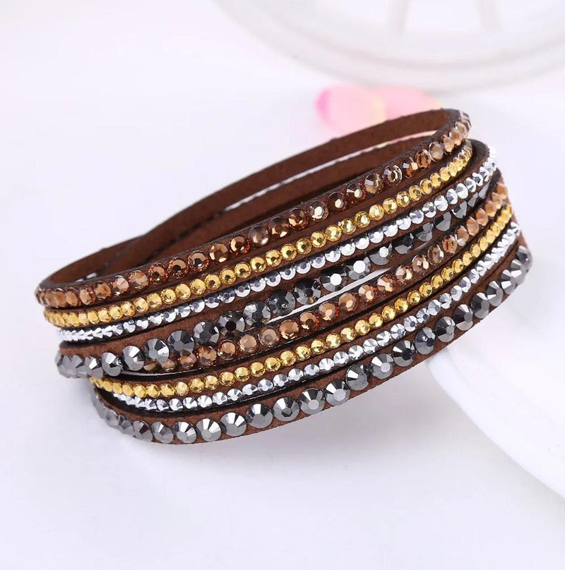 Multilayer Rhinestone Wrap Bracelet