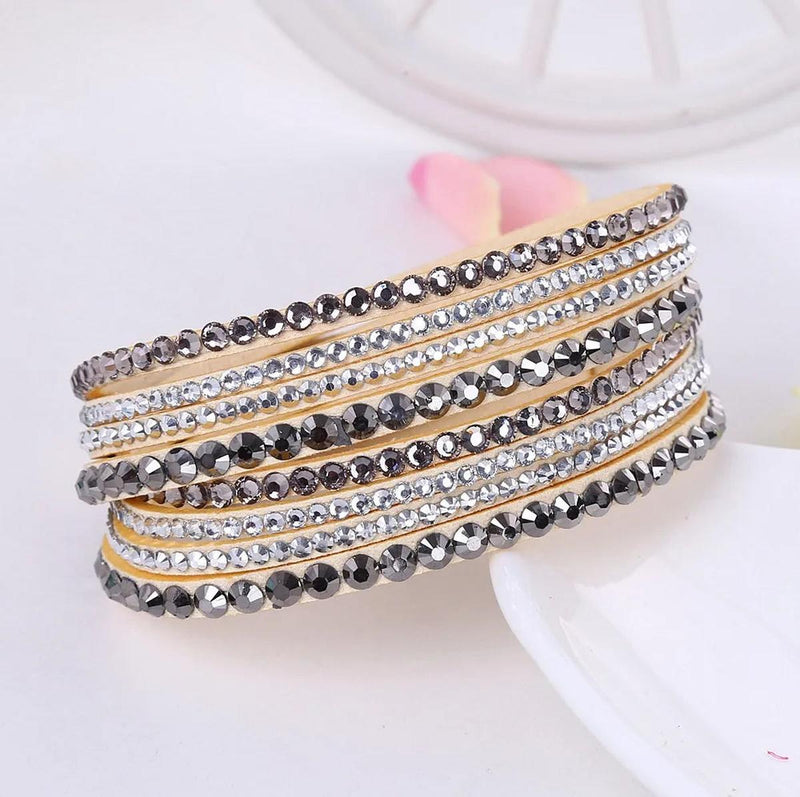 Multilayer Rhinestone Wrap Bracelet