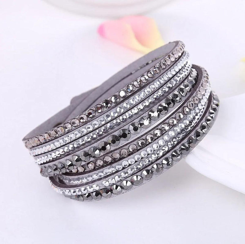 Multilayer Rhinestone Wrap Bracelet