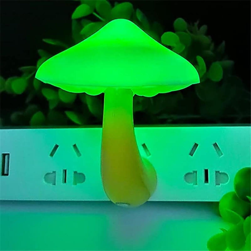 Mushroom-Shaped Plug-In Night Light With Automatic Sensor