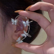 Non-Pierced Butterfly Ear Cuff With Stones