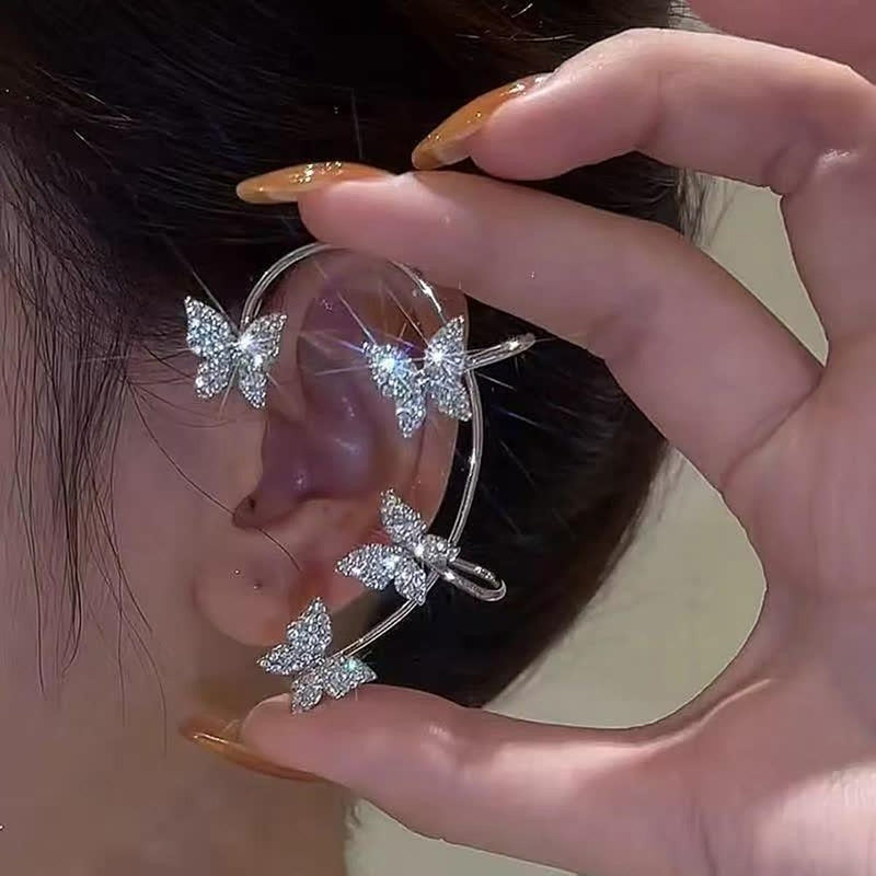 Non-Pierced Butterfly Ear Cuff With Stones