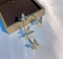 Non-Pierced Butterfly Ear Cuff With Stones