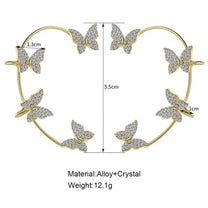 Non-Pierced Butterfly Ear Cuff With Stones