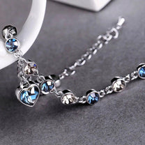 Ocean-Inspired Crystal Bracelet With Silver And Cubic Zirconia