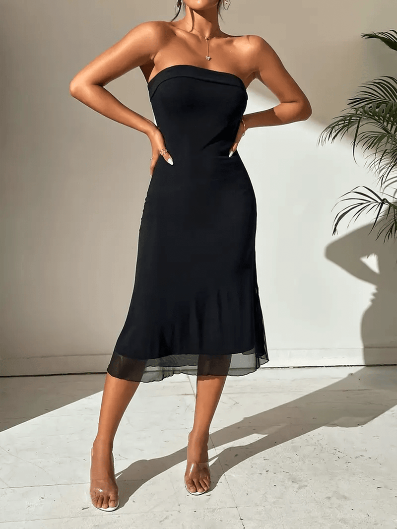 Off Shoulder Body-con Midi Dress