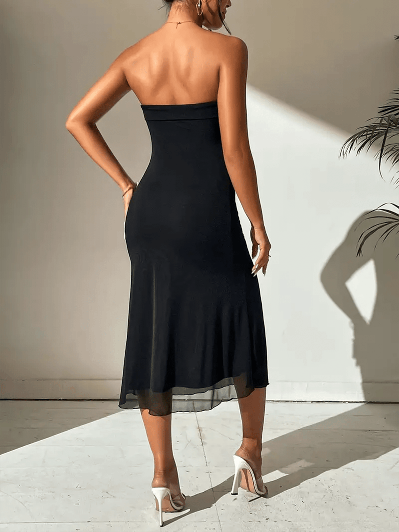 Off Shoulder Body-con Midi Dress