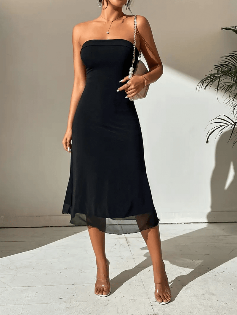 Off Shoulder Body-con Midi Dress