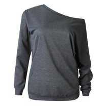 Off-Shoulder Loose Fit Women&#39;s Sweater