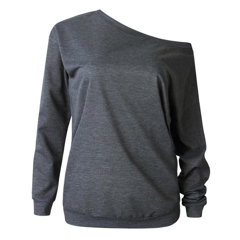 Off-Shoulder Loose Fit Women&#39;s Sweater